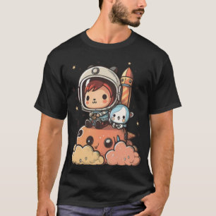Weltraum Astronaut Dog Earth Planet Astronomie Spa T-Shirt