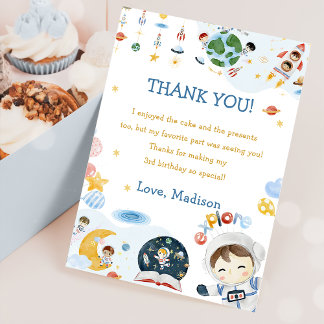 Weltraum Astronaut Geburtstag Danke Karte