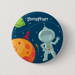 Weltraum-Astronaut Geburtstagsfavoriten-Button Button