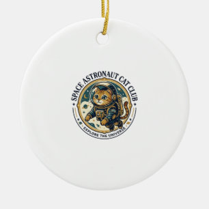 Weltraum-Astronaut-Katze-Vater-Geschenkidee - Welt Keramik Ornament