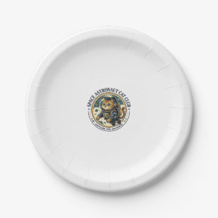 Weltraum-Astronaut-Katze-Vater-Geschenkidee - Welt Pappteller