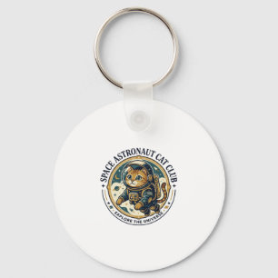 Weltraum-Astronaut-Katze-Vater-Geschenkidee - Welt Schlüsselanhänger