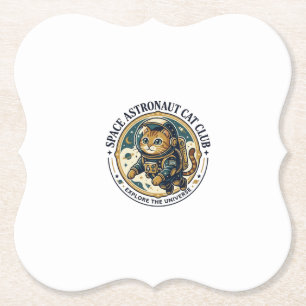 Weltraum-Astronaut-Katze-Vater-Geschenkidee - Welt Untersetzer