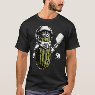 Weltraum-Astronaut Pickle spielt Pickleball Pickle T-Shirt