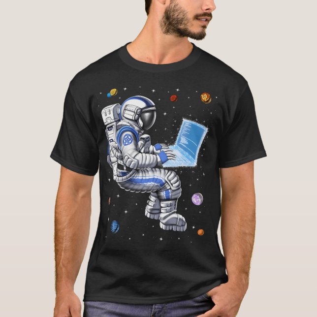 Weltraum-Astronaut-Programmierer T-Shirt (Vorderseite)