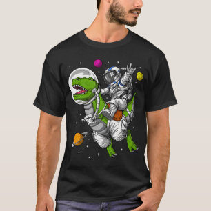 Weltraum-Astronaut reitet auf T-Rex-Dinosaurier T-Shirt