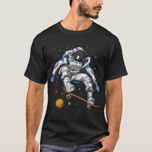 Weltraum-Astronaut Skateboardfahren T-Shirt