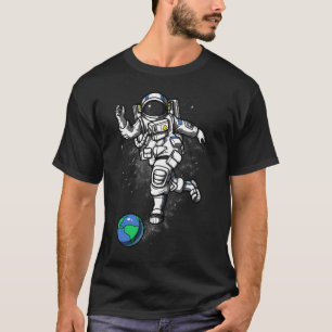 Weltraum-Astronauten-Bowling T-Shirt