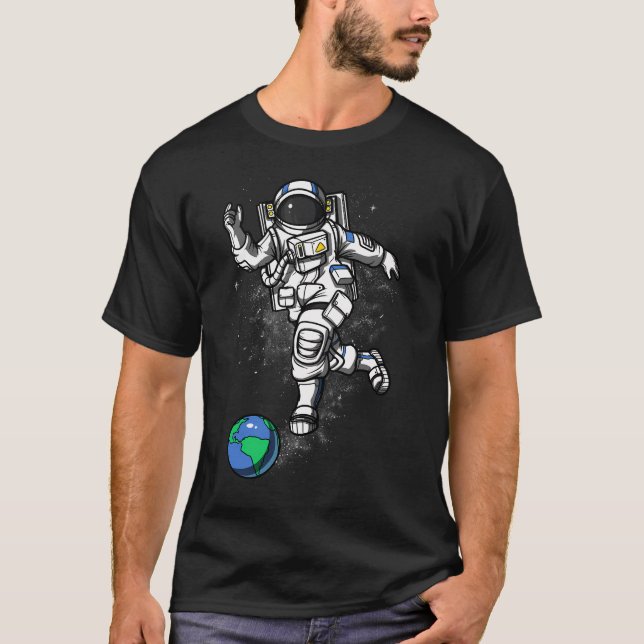 Weltraum-Astronauten-Bowling T-Shirt (Vorderseite)