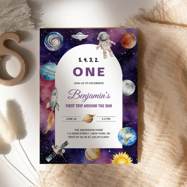 Weltraum-Astronauten: Erste Reise um die Sonne zum Einladung (Von Creator hochgeladen)