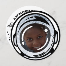 Weltraum-Astronautin Einladung zum Geburtstag Foto