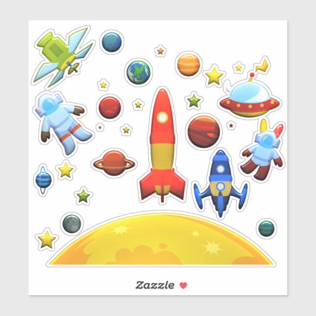 Weltraum Aufkleber (Blatt)