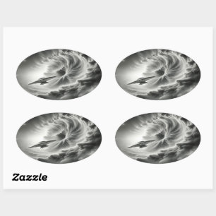 Weltraum-Aufkleber  Ovaler Aufkleber