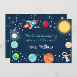 Weltraum aus dieser Welt Geburtstag vielen Dank Dankeskarte