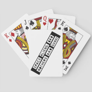 Weltraum Außerirdischen, schlechte Mütter und Waff Spielkarten