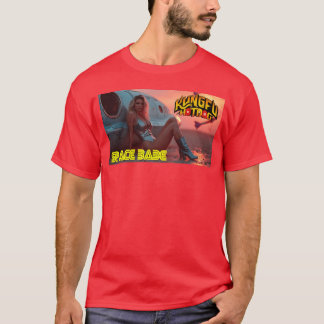 Weltraum-Babe retro T-Shirt