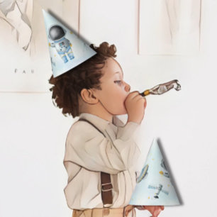 Weltraum Baby Astronaut Boy Raketen ufp Stern Gebu Partyhütchen