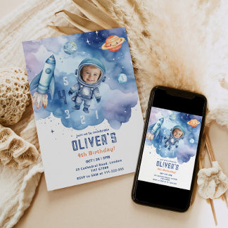 Weltraum-Countdown 4. Foto Einladung