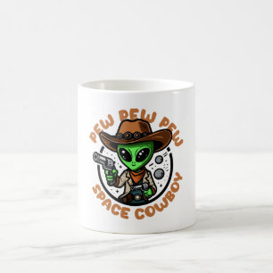 Weltraum-Cowboy Lustiger Außerirdischer Kaffeetasse