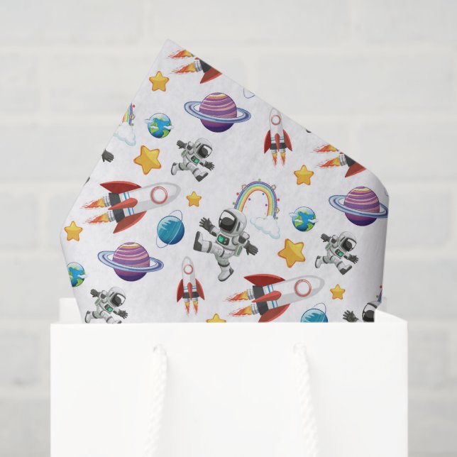 Weltraum-Decoupage Seidenpapier (Geschenktüte)