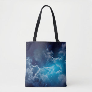 Weltraum des Nachthimmels mit Wolke und Sternenkre