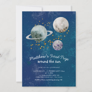 Weltraum Einladung zum Geburtstag
