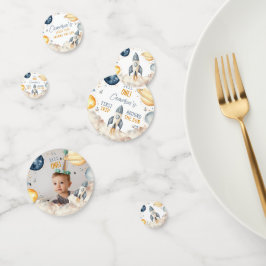 Weltraum Erster Ausflug um den Sun Boy zum Geburts Konfetti