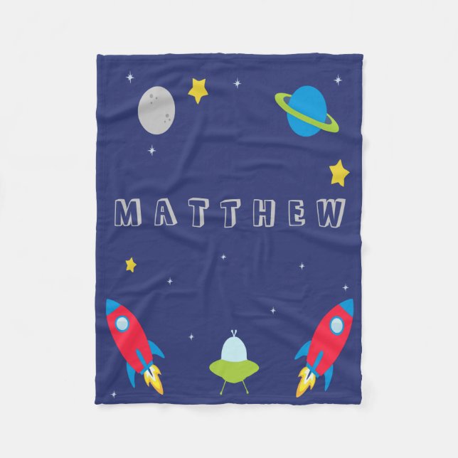 Weltraum-Fleece-Baby/Kinderdecke Fleecedecke (Vorderseite)