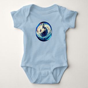 Weltraum Football Astronaut Baby Strampler