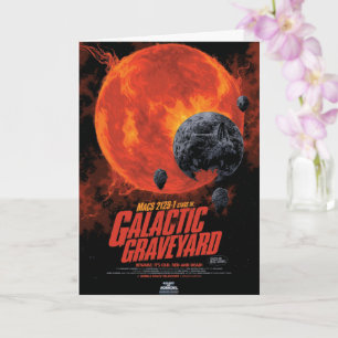 Weltraum-Friedhof-Totenkopf-Halloween-Galaxie der  Karte