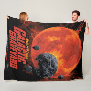 Weltraum-Friedhof-Totenkopf-Halloween-Galaxie des Fleecedecke
