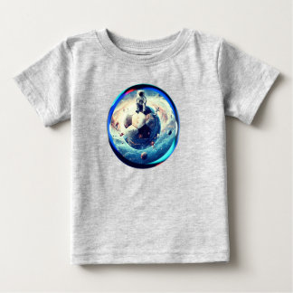 Weltraum-Fußball-Astronaut Baby T-shirt