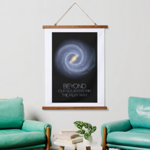 Weltraum, Galaxie, Milchstraße, Kosmos, Universum Wandteppich Mit Holzrahmen