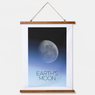 Weltraum, Galaxie, Sonnensystem, Mond der Erde Wandteppich Mit Holzrahmen
