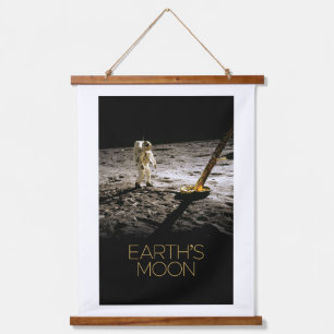 Weltraum, Galaxie, Sonnensystem, Mond der Erde Wandteppich Mit Holzrahmen