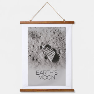 Weltraum, Galaxie, Sonnensystem, Mond der Erde Wandteppich Mit Holzrahmen