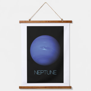 Weltraum, Galaxie, Sonnensystem, Neptun Wandteppich Mit Holzrahmen