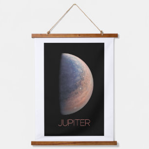 Weltraum, Galaxie, Sonnensystem, Planet Jupiter Wandteppich Mit Holzrahmen