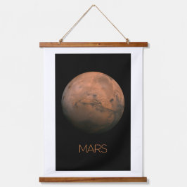 Weltraum, Galaxie, Sonnensystem, Planet-Mars Wandteppich Mit Holzrahmen