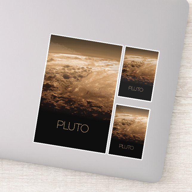 Weltraum, Galaxie, Sonnensystem, Planet Pluto Aufkleber (Detail)