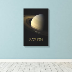 Weltraum, Galaxie, Sonnensystem, Planet Saturn Leinwanddruck