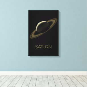 Weltraum, Galaxie, Sonnensystem, Planet Saturn Leinwanddruck