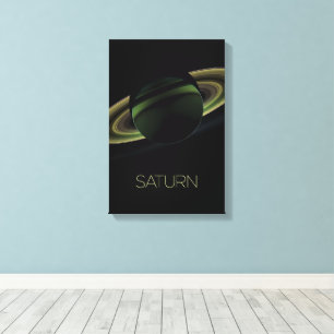 Weltraum, Galaxie, Sonnensystem, Planet Saturn Leinwanddruck