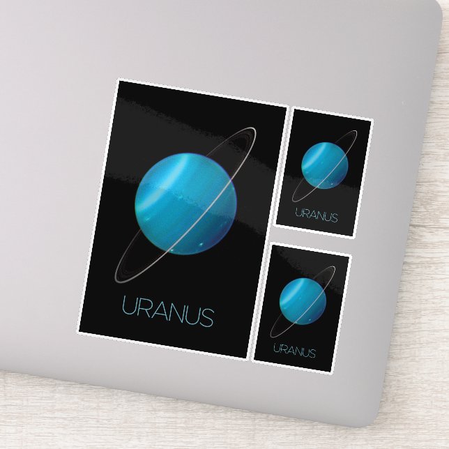 Weltraum, Galaxie, Sonnensystem, Planet Uranus Aufkleber (Detail)