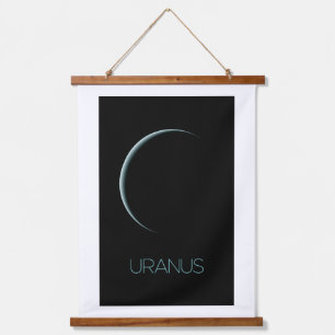 Weltraum, Galaxie, Sonnensystem, Planet Uranus Wandteppich Mit Holzrahmen