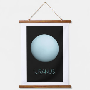 Weltraum, Galaxie, Sonnensystem, Planet Uranus Wandteppich Mit Holzrahmen