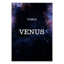 Weltraum Galaxy Astronomy Starry Table Card Tischnummer