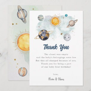 Weltraum Galaxy Geburtstag Danke Karte