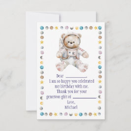 Weltraum Geburtstag Danke Karte