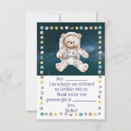 Weltraum Geburtstag Danke Karte
